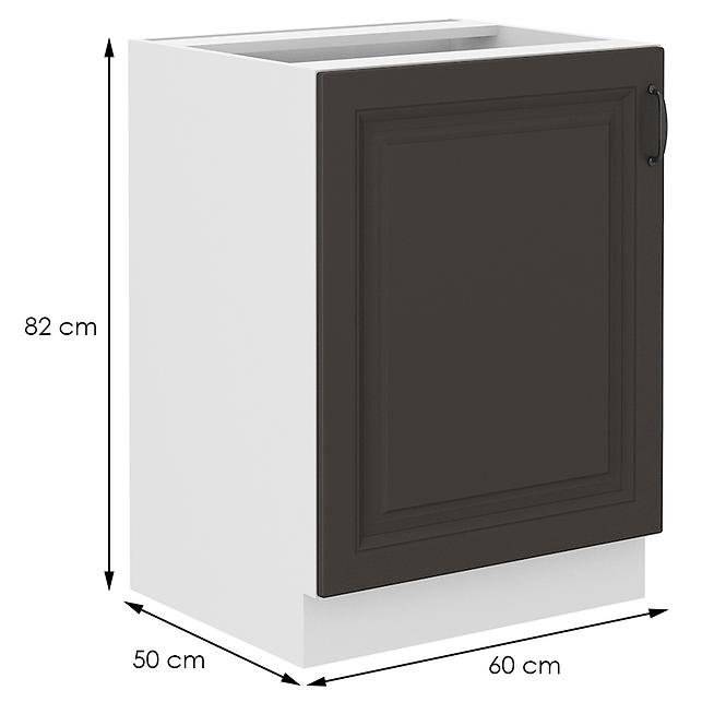 Kuchyňská skříňka STILO grafit mat/bílá 60d 1f bb