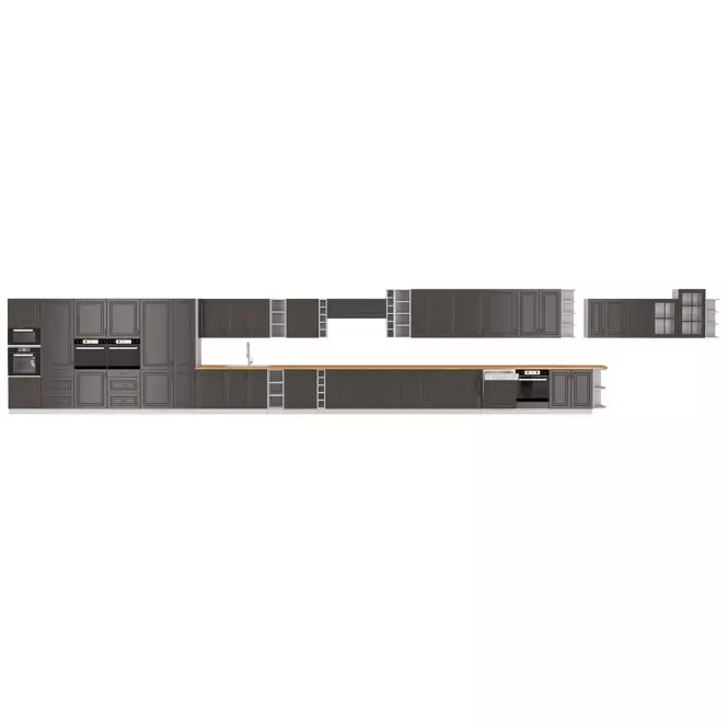 Kuchyňská skříňka STILO grafit mat/bílá 50zl 1f bb,3