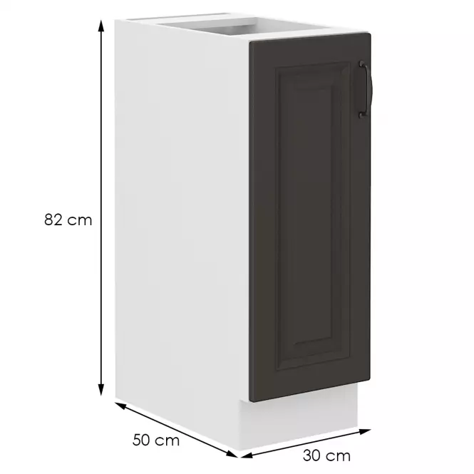 Kuchyňská skříňka STILO grafit mat/bílá 30d cargo bb,2