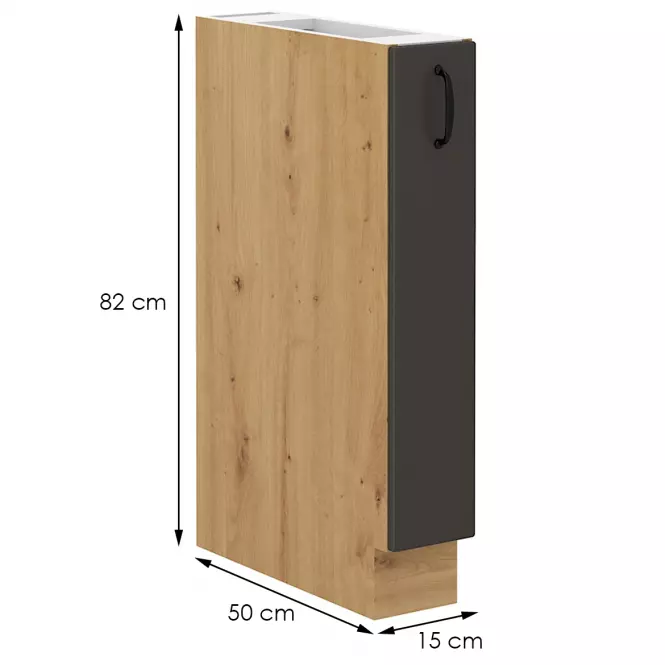 Kuchyňská skříňka STILO grafit mat/artisan 15d cargo bb,2