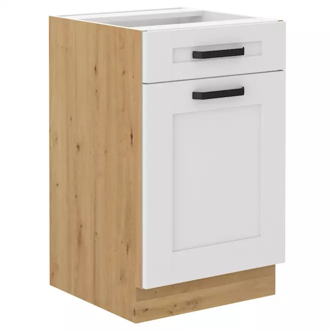 Kuchyňská skříňka LUNA bílá mat/artisan 50d 1f 1s bb