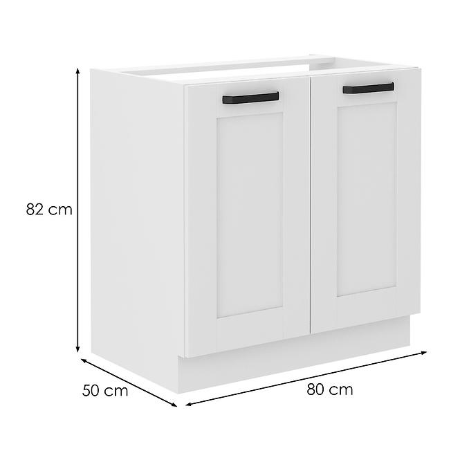 Kuchyňská skříňka LUNA bílá mat/bílá 80zl 2f bb