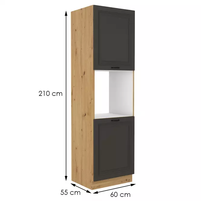 Kuchyňská skříňka STILO grafit mat/artisan 60dp-210 2f,2