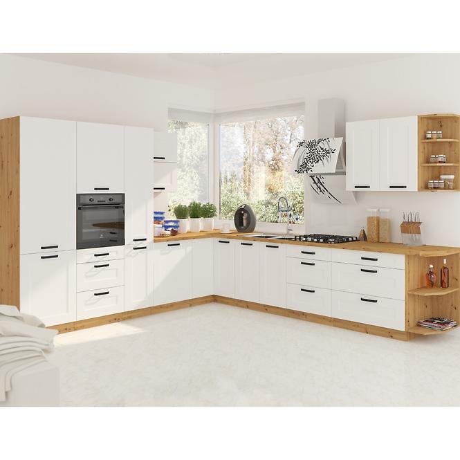 Kuchyňská skříňka LUNA bílá mat/artisan 60dks-210 3s 1f