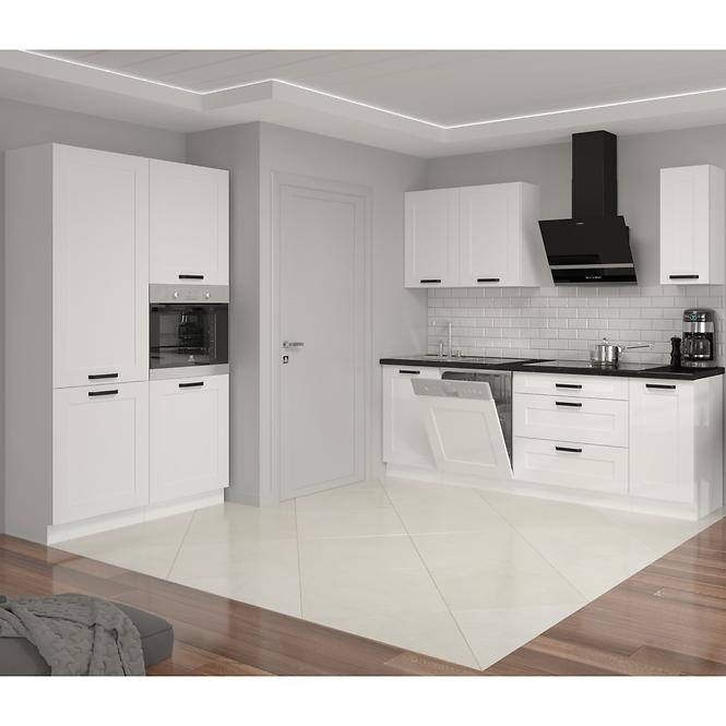 Kuchyňská skříňka LUNA bílá mat/bílá 60dps-210 3s 1f