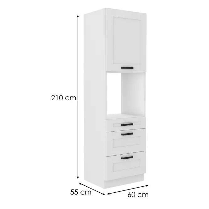 Kuchyňská skříňka LUNA bílá mat/bílá 60dps-210 3s 1f