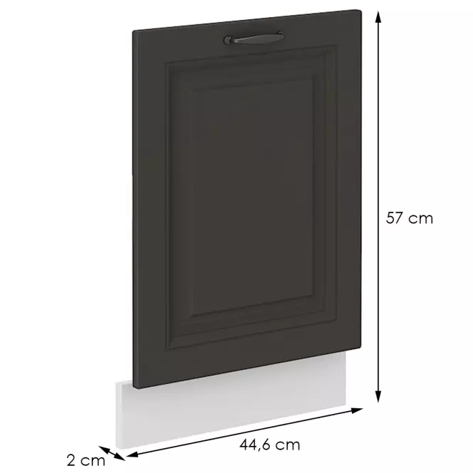 Dvířka na vestavnou myčku STILO grafit mat/bílá 570x446,2