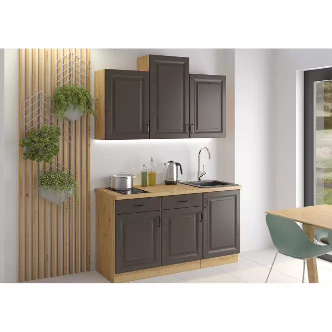 Dvířka na vestavnou myčku STILO grafit mat/artisan 713x446,7