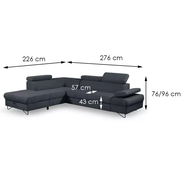 Rohová sedací souprava Flavo L Loft 24,6