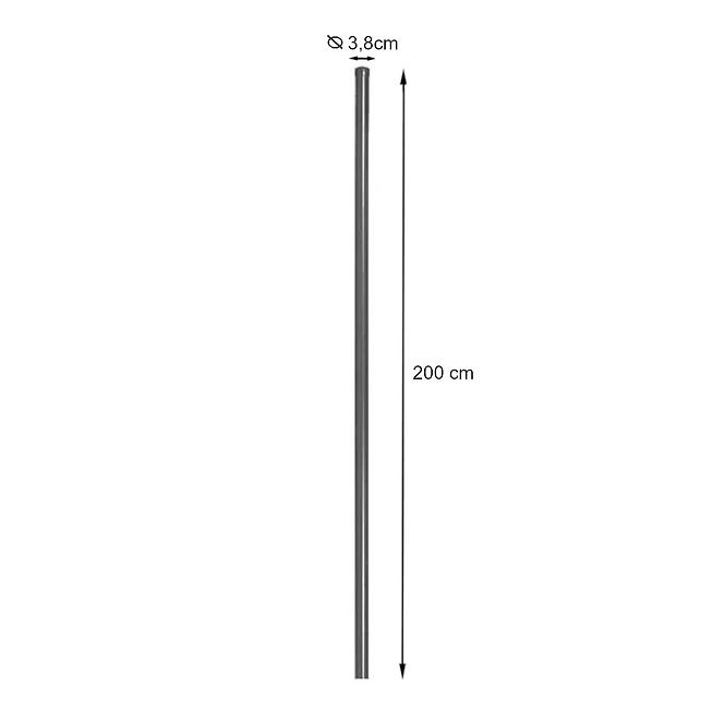 Sloupek kulátý 2 m, průměr: 38 mm, RAL7016 