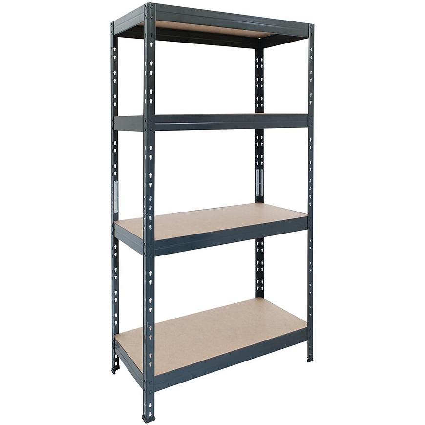 Regál bezšroubový Rivet antracit 180x75x35 (175kg)