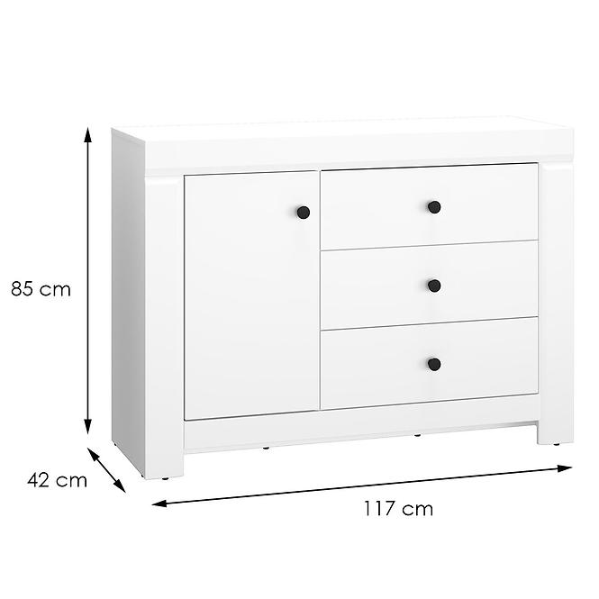 Komoda Lahti 10 Bílý Mat,2