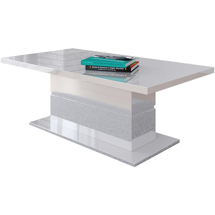 Konferenční stolek Migma bílý lesk/černý lesk