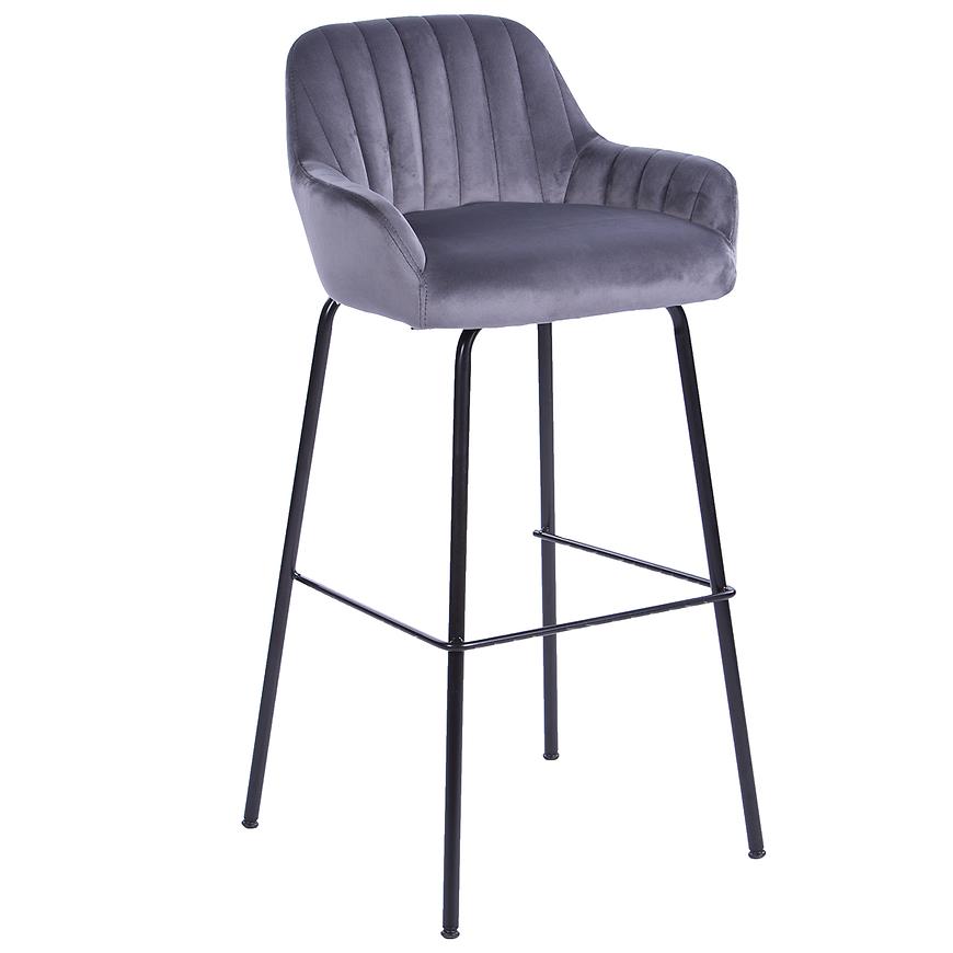 Barová Židle 2-170a Grey Velvet Lf-260-39