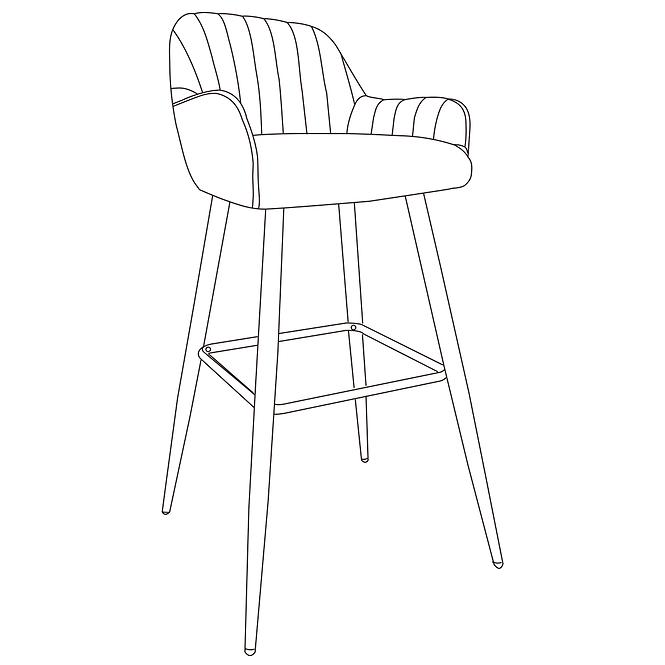Barová Židle 2-170ap Blue Velvet Lf260-51                   