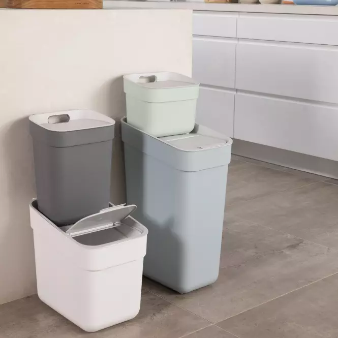 Koš na tříděný odpad 20l 251936 zelený/šedý