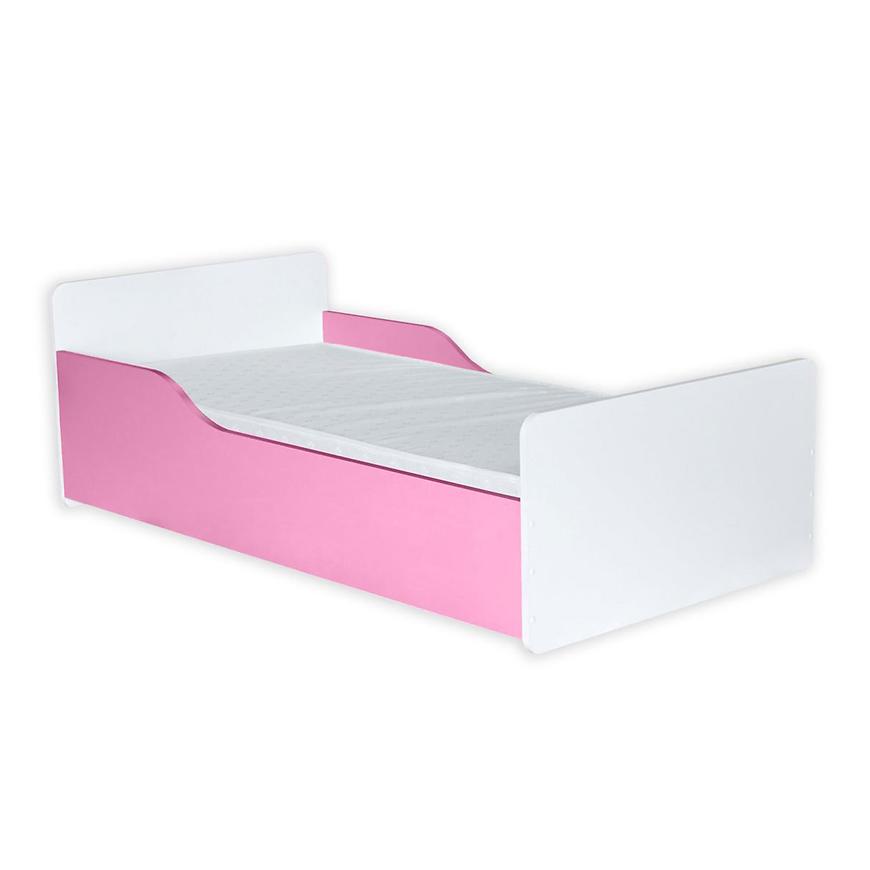 Postel s matrací BB08 bílá+růžová