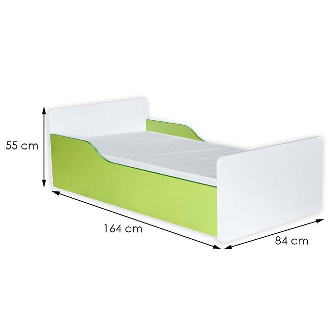 Postel s matrací BB08 bílá+zelená