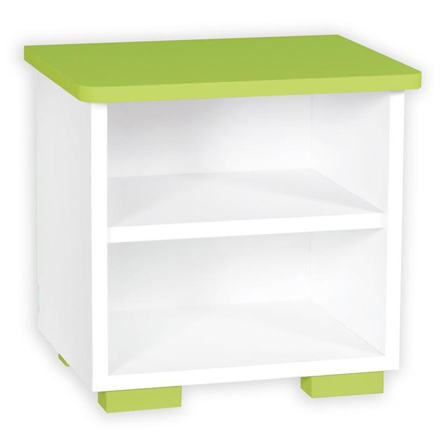 Noční stolek BB10 bílá+zelená