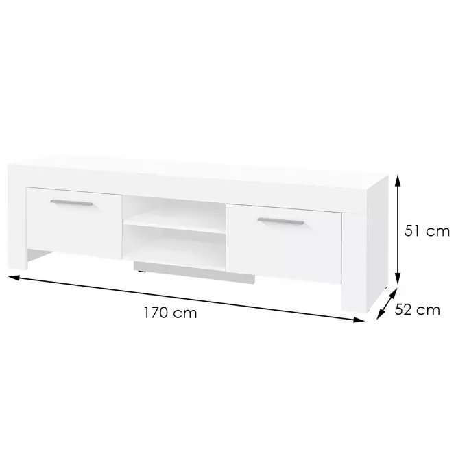 Tv Stolek Cezar 14  Bílý,2