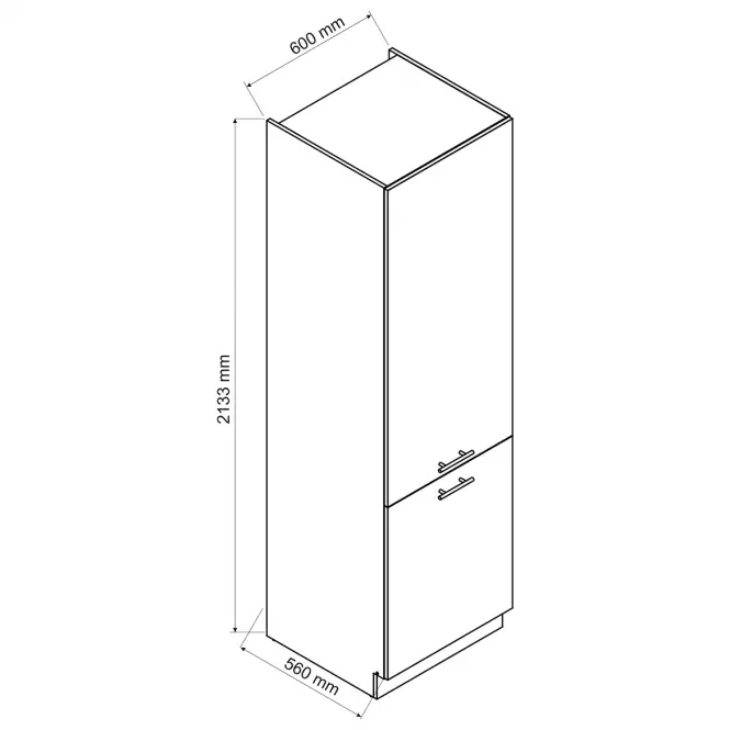 Kuchyňská skříňka Bono D60lo 2133 Pl 2fr dub wotan,2