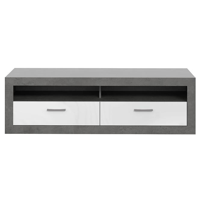 RTV skříň Trebbia BCCT121-C272 beton/bílý lesk,2