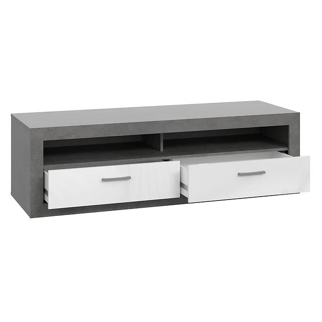 RTV skříň Trebbia BCCT121-C272 beton/bílý lesk,3