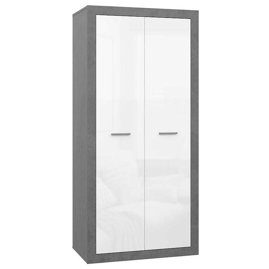 Skříň Trebbia BCCS821-C272 beton/bílý lesk