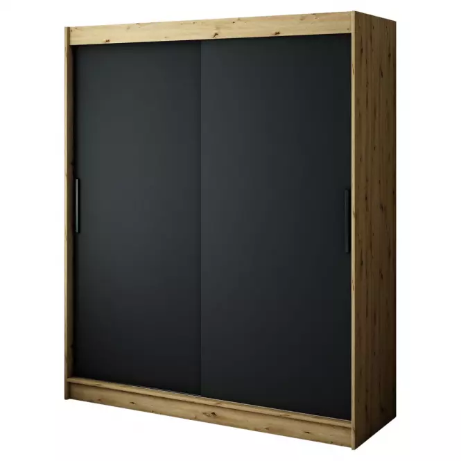 Šatní skříň Halifax T 180 dub Artisan/černá