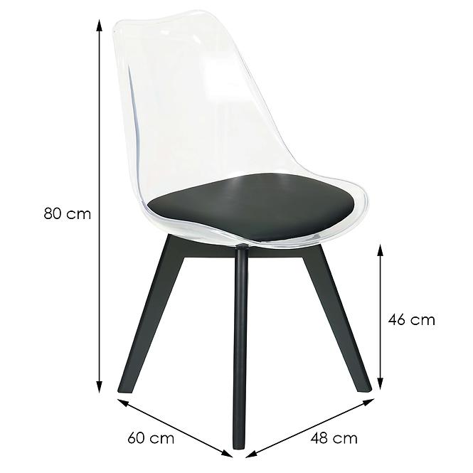 Židle Camila Černé Sedak/Černé Nohy,2