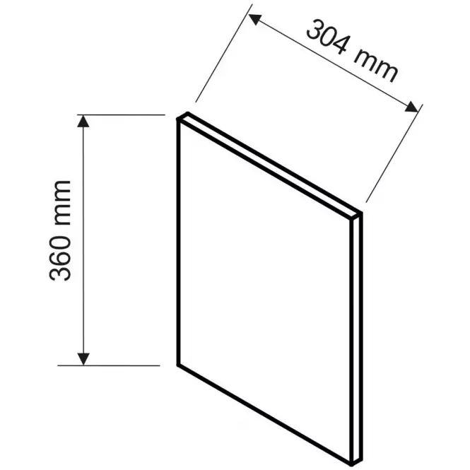 Boční panel Max 360x304 černá,2