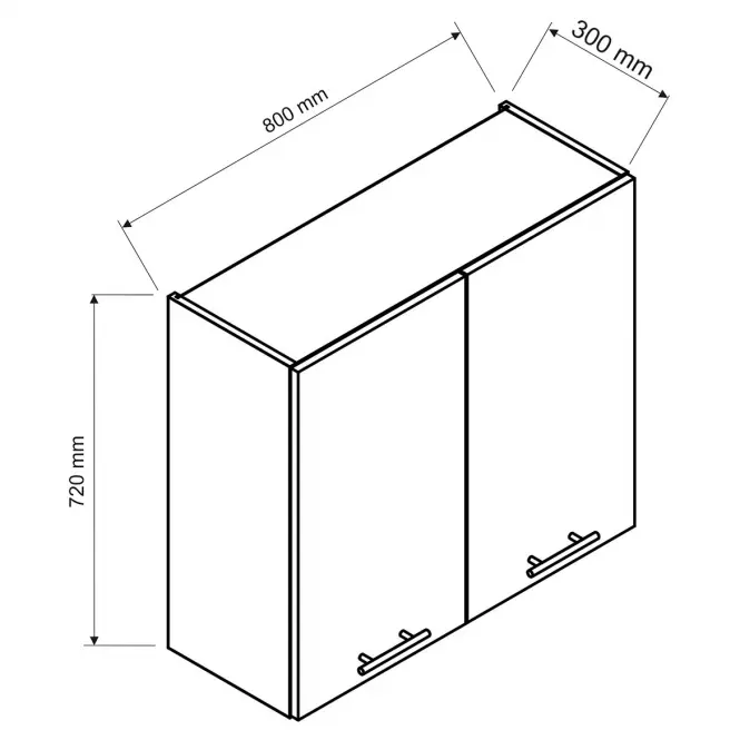 Kuchyňská skříňka Max W80su Alu bílý,2