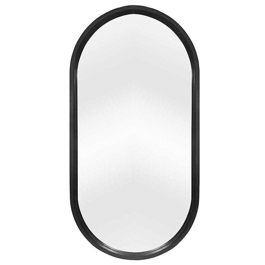 Nástěnné zrcadlo Tiago 60x120 cm, černé