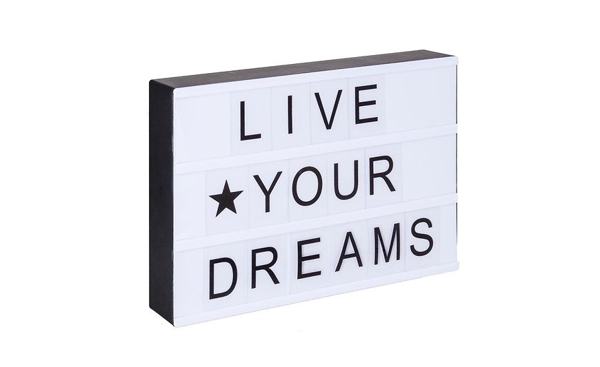 Dekorace Light Box - Live Your Dreams