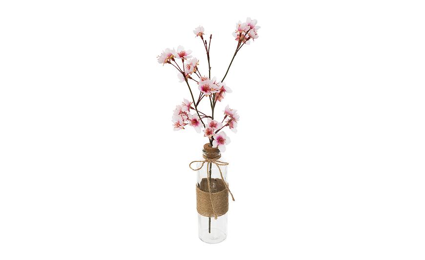 Dekorativní větvička Třešňový květ ve váze, více barev