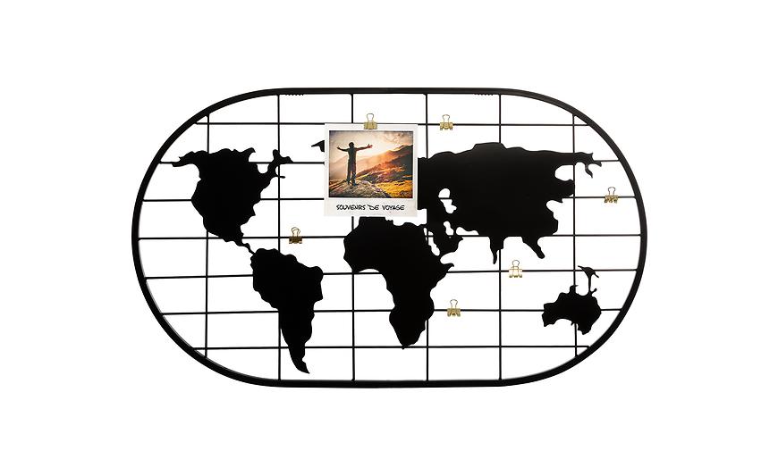 Levně Dekorativní držák na fotografie Mapa světa