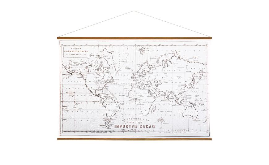 Nástěnná dekorace Mapa světa 110x2x73 cm, více druhů