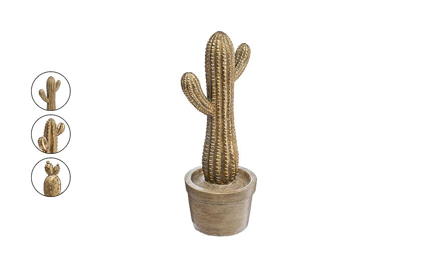 Levně Dekorace Zlatý kaktus, více druhů