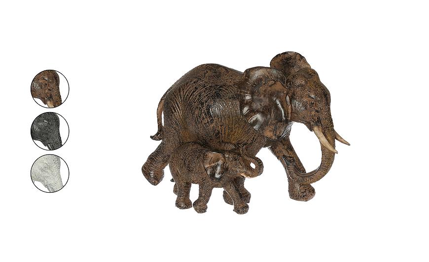 Levně Dekorace sloni 22,5x12x15,5 cm, více barev