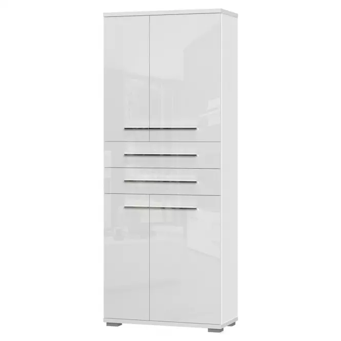 Skříň 4D2S Piano V42 bílá lesk