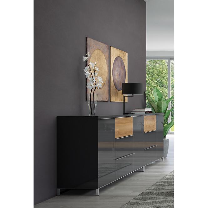 Komoda 2d3s Onyx k23/on pacific walnut/anthracit,4