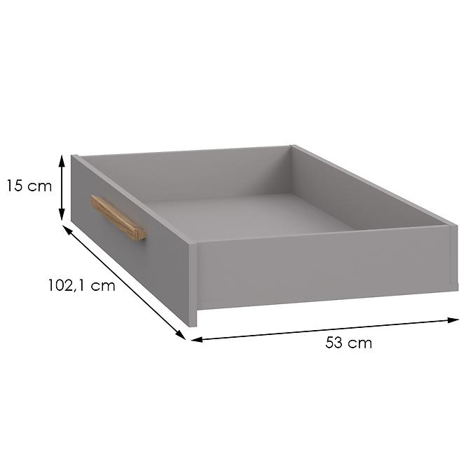 Zásuvka postele Soklot šedá