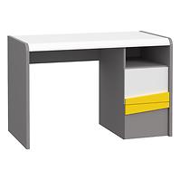 Psací Stůl Divertido šedá/bílá/žlutá
