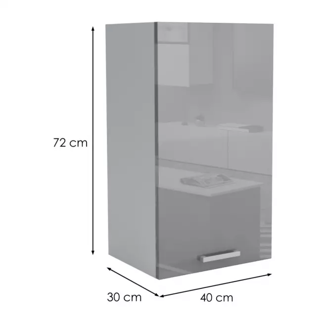 Kuchyňská Skříňka Lucjan g1f 40 v-72 lux šedá,2