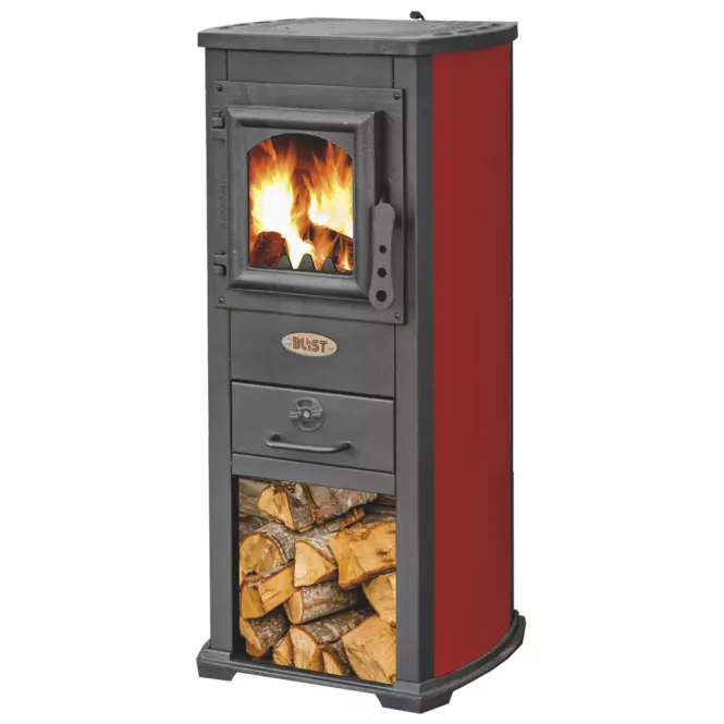 Krbová kamna BERNA LUX 5,3 kW červené