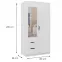 Skříň 2D2S Kelly bílá,2