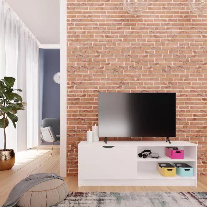 TV stolek Kelly bílá