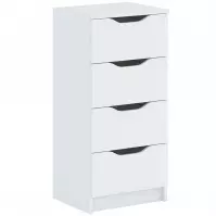Komoda 4s úzký Kelly bílá