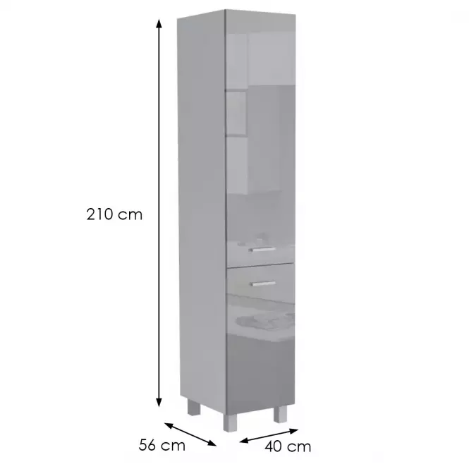Kuchyňská Skříňka Lucjan 40dk 2f 2100 lux šedá,2