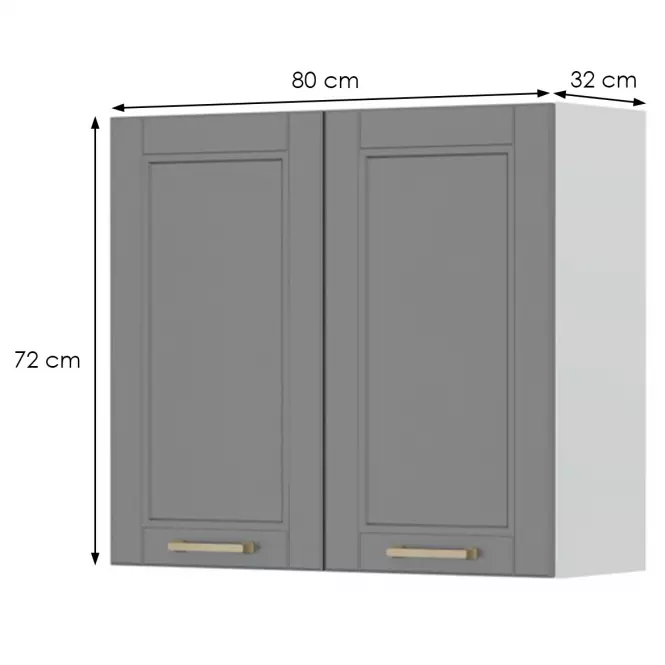 Kuchyňská Skříňka Tara V7-80-2k/4 graphite mat,2